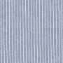 Leinen-Baumwoll-Streifenstoff Jeansblau