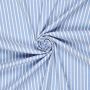 Stretch-Popeline Streifen M Rhinestone Hellblau