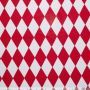 Narrenstoff Rot mit Rautenmuster