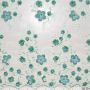 Mesh Stickerei 3D Blumen pastellgrün