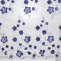 Mesh Stickerei 3D Blumen lila