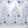 Mesh Stickerei 3D Blumen hellblau