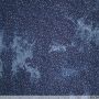 Chambray-Jeans mit Steppung und Tie-dye-Blumenmotiv