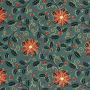 Bedruckter Baumwoll-Popeline mit Folienprint Weihnachten Khaki-Grün