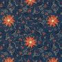 Baumwoll-Popeline mit Druck und Folienakzent Weihnachten Stahlblau