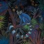 Velours-Paneel Lemur Catta 48x48 cm