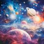 Velours-Paneel Milky Way 48 x 48 cm