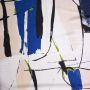 Satin Twill mit abstraktem Gemälde-Motiv