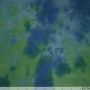 Gebrushte Tie-dye Joggingstoff Petrol-Lime