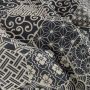 Baumwoll-Batikstoff mit Sashiko-Print Blau