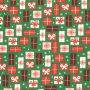 Bedruckter Baumwoll-Popeline Weihnachtsmotiv Grün