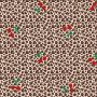Trikot Digitaldruck Leopardenmuster mit Kirschen