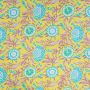 Baumwoll-Popeline Boho-Blumen Lime