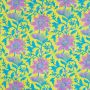 Baumwoll-Combistoff Patchwork Blumen Lime