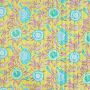 Gesteppte Baumwolle Boho-Blumen Lime