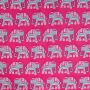 Baumwoll-Popeline Kombi Elefant Fuchsia