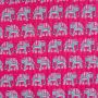 Gesteppter Baumwollstoff Olifant Fuchsia