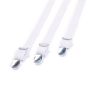 Elastische Betttuchspanner verstellbar 18 mm weiß