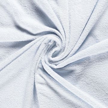 Doppelseitiger Frotteestoff in Pastellblau