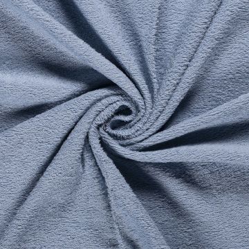 Frotteestoff doppelseitig Schlingen silberblau