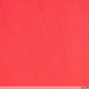 Tüllstoff 280 cm - weich und geschmeidig Neonrot