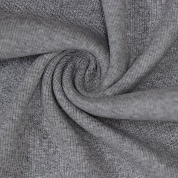 Rippbündchen Grau Melange