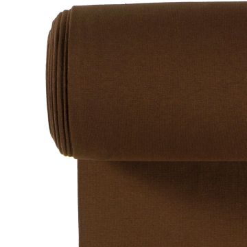 Fein gerippter Bündchenstoff dunkel Mocca