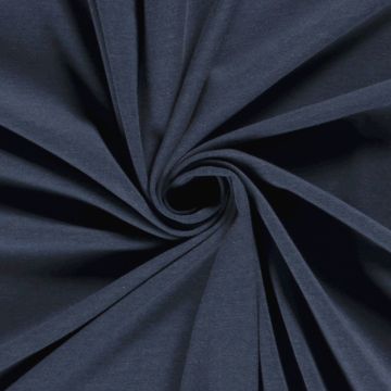 Baumwolltrikot Grau-Blau Melange