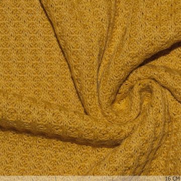 Gestrickter Waffelstoff Big Ocker