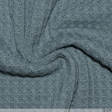 Gestrickter Waffelstoff Big Dark Mint