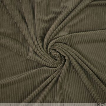 Gestrickter Cordjersey Moosgrün