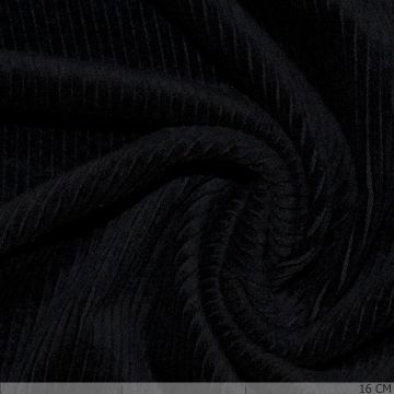 Cord Stretch gewaschen Schwarz