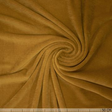 Jersey Cordstoff ocker
