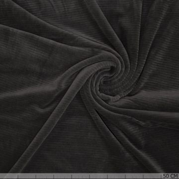 Jersey Cordstoff grau