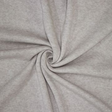 Royal Double Jersey Melange Strickstoff Hellgrau