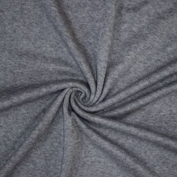 Royal Double Jersey Melange Strickstoff Grau