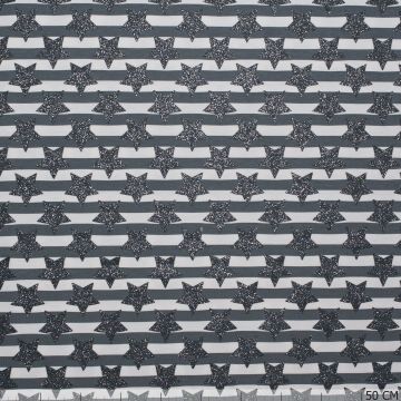 Jersey Linien & Sterne grau