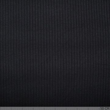 Rippenjersey schwarz