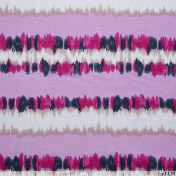 French Terry Painted Lines Pink