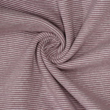 Bündchenstoff Streifen Mauve