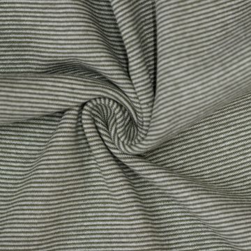 Rippbündchen mit Streifen in Moosgrün
