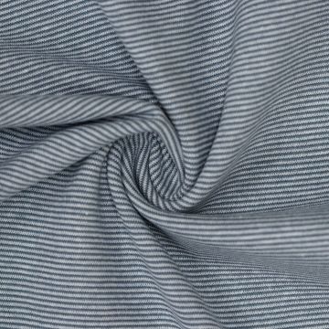 Bündchenstoff Streifen Stahlblau