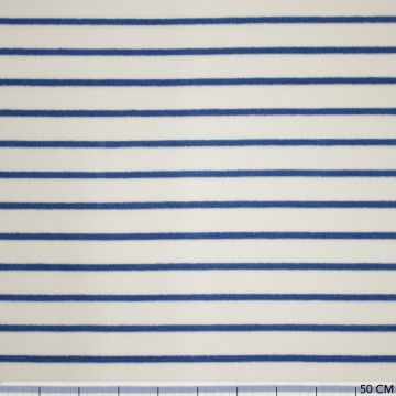 Stretch-Frottee Rafblau mit Streifen