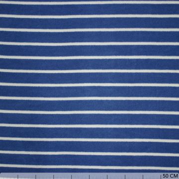 Stretch-Frottee Streifen rauchblau