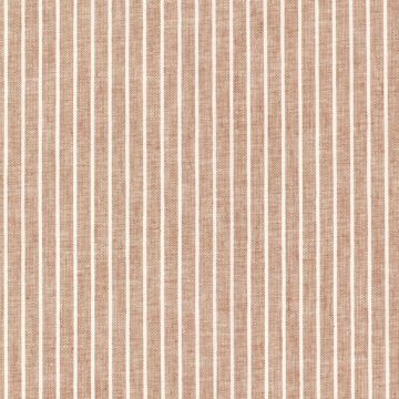 Leinen-Baumwollstoff Streifen Mocca