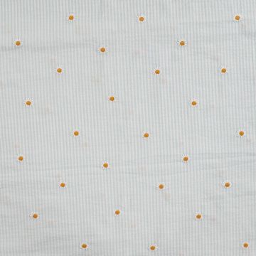 Bestickter Seersucker-Streifen grün