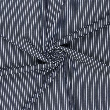 Lyocell 5,3 oz Denim Streifen Dunkelblau