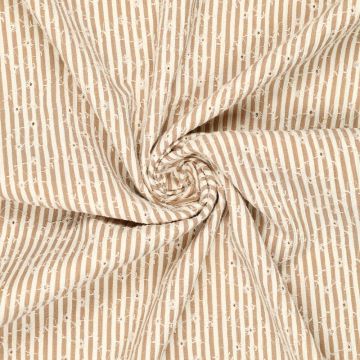 Crinkle Celine Blumenstickerei Camel