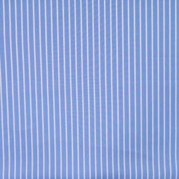 Stretch-Popeline mit Streifen Hellblau