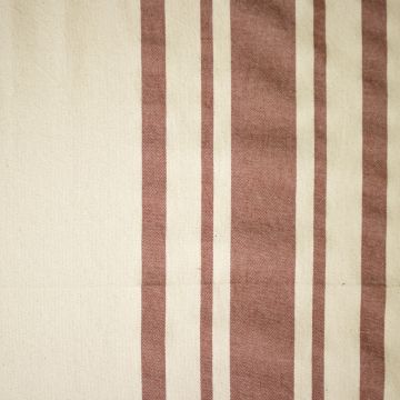 Cotton Natur Streifen Terrakotta